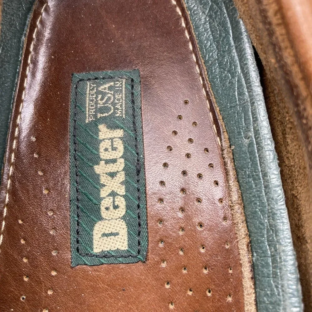 DEXTER Men's Brown Leather Boat Shoes Lace Up Casual Size 11 M 904648